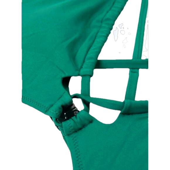 Cupshe Tropical Cut-Out One-Piece Swimsuit NWT Green Size Small - Picture 11 of 12